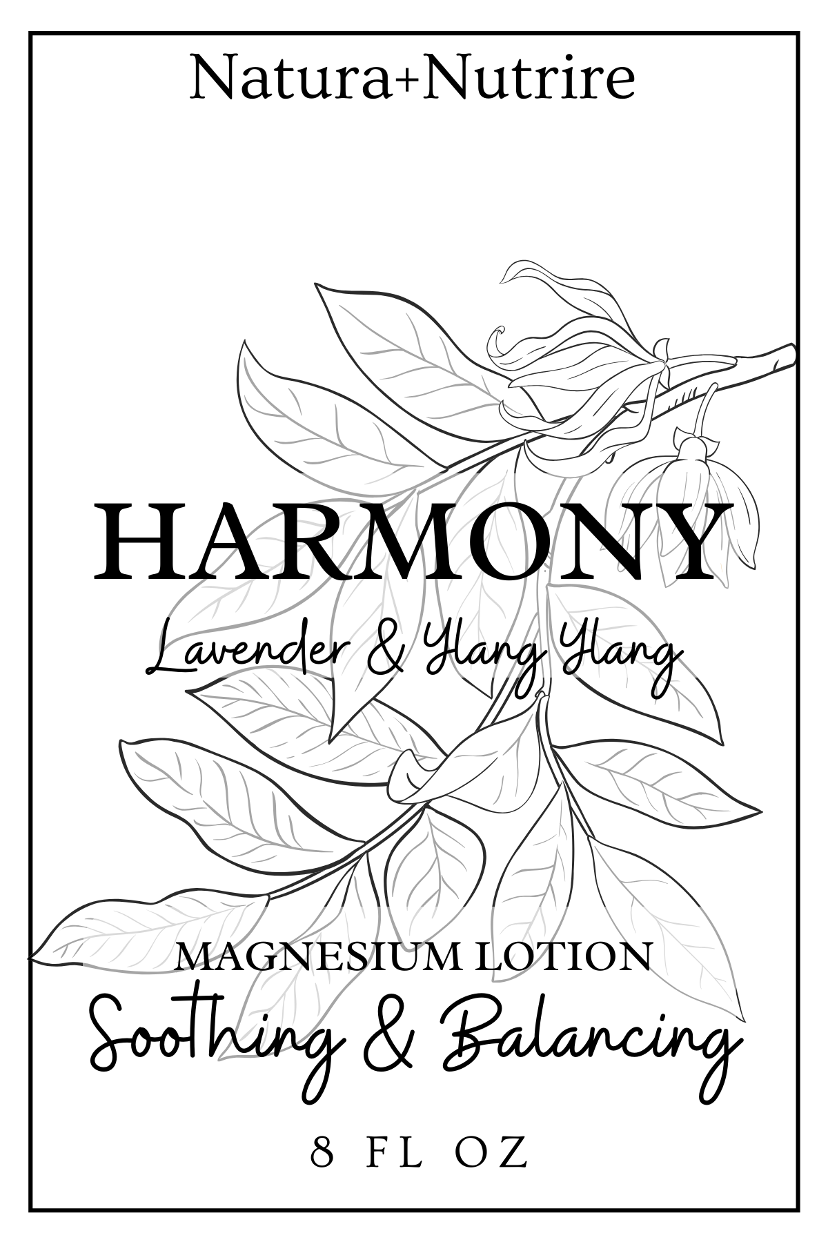 Harmony Magnesium Lotion - Natura Nutrire Botanical Skincare