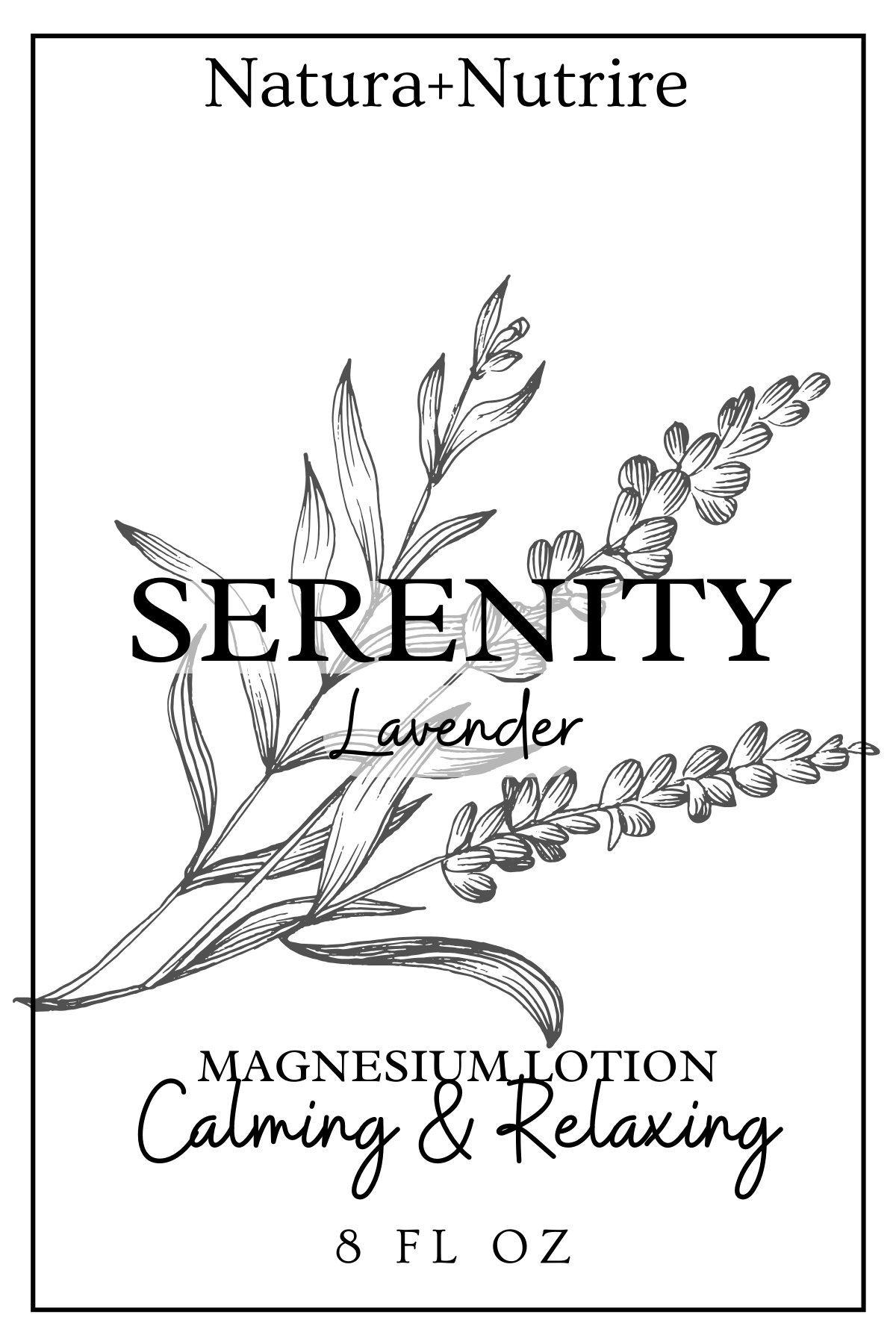 Serenity Magnesium Lotion - Natura Nutrire Botanical Skincare