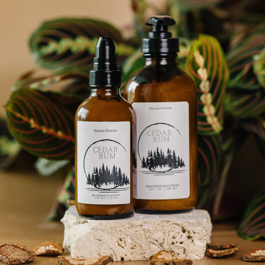 Cedar Rum Magnesium Lotion | Nourish & Relax Your Skin