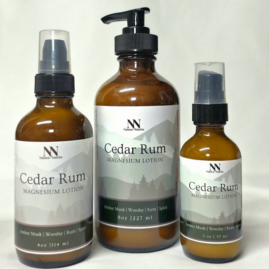 Cedar Rum Magnesium Lotion | Nourish & Relax Your Skin